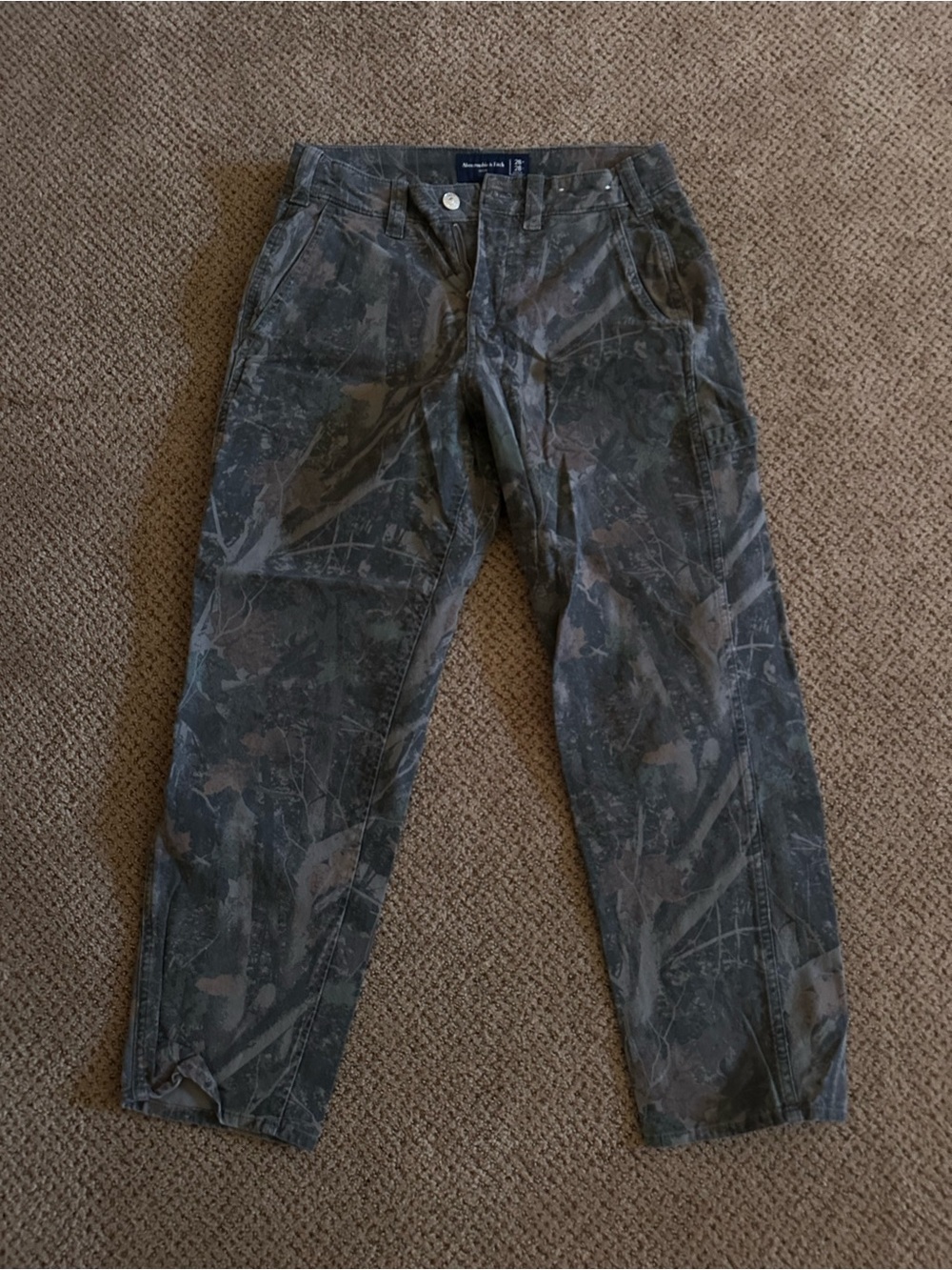 Abercrombie & Fitch Women’s Camo Chinos - Gray/Brown Denim